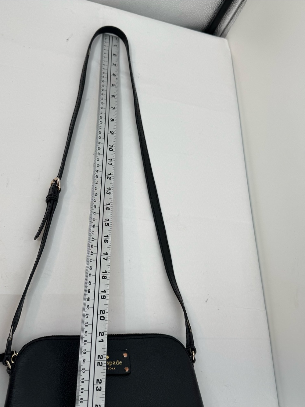 Kate Spade Wellesley Hanna Black Saffino Leather Crossbody Bag - Picture 9 of 16